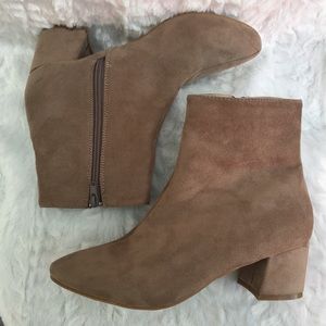 Suede heeled boots
